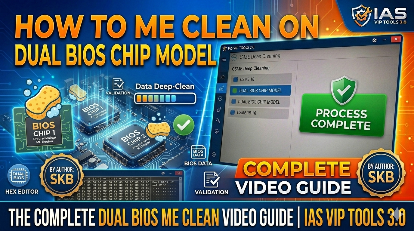 How To ME Clean on DUAL Bios  Chip Model